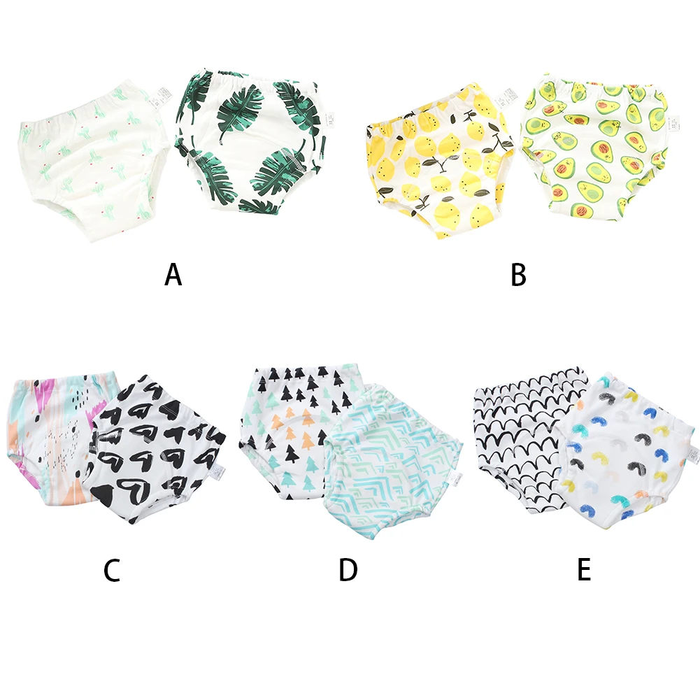 2 шт. эластичные 4 слоя Моющиеся Многоразовые подгузники мягкие детские пеленки