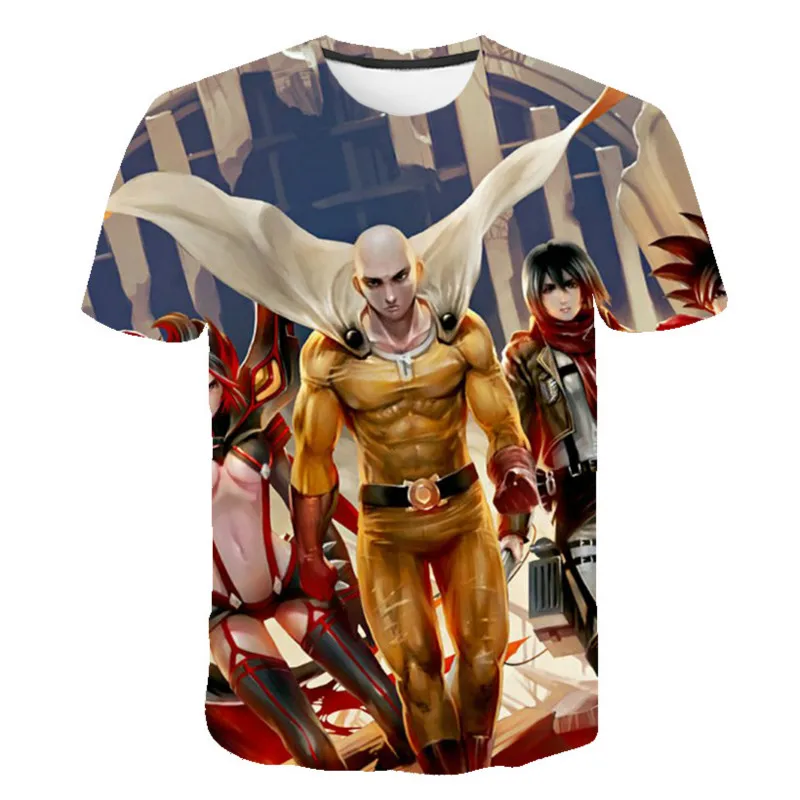 

Men's short-sleeved T-shirt anime cartoon O-neck T-shirt personality handsome cool 2021 hot sale T-shirt