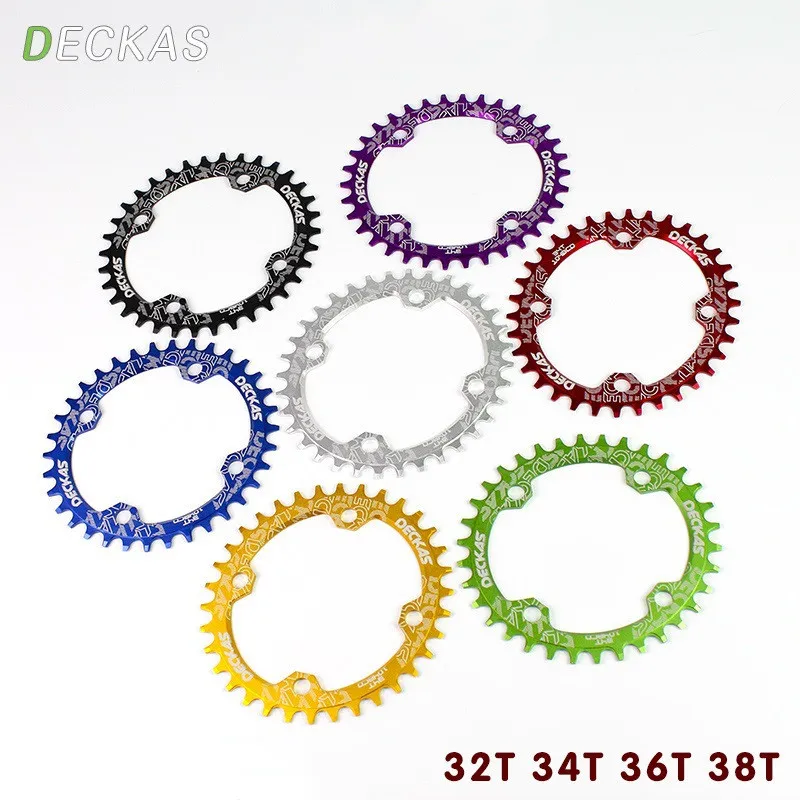 DECKAS круглая цепь кольцо горный велосипед коленчатая звезда алюминиевая BCD104 32-38T |