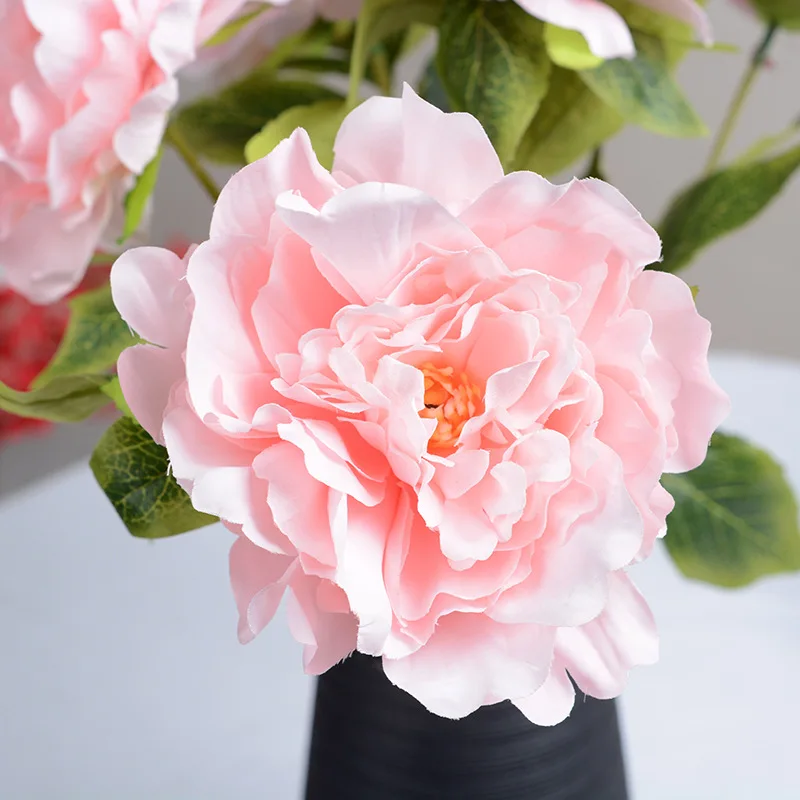 5 голов пион букет искусственный большой Шелковый китайский пионы цветок