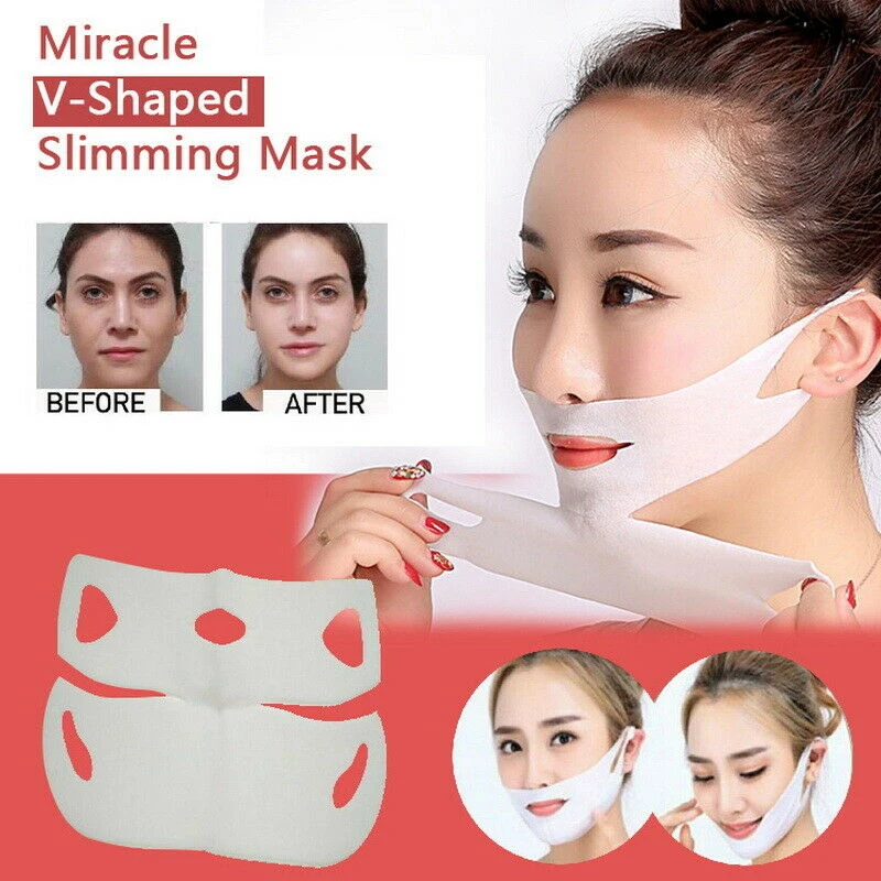 

5Pcs Facial Lifting Mask V Shape Face Slim Mask Chin Cheek Lift Up Anti Aging Facial Slimming Bandage Beauty Face Skin Care Set