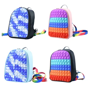 New Backpack Pop Silicone Push Bubble Backpack Student Bag Sensory
Anti-stress Pops Boy Girl Backpack Children Relax Fidget Toys