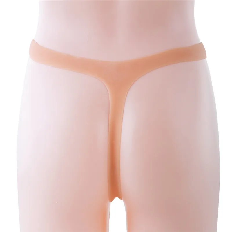 100% Silicone Camel Toe T String Shemale Transformation Thong Crossdresser Gaff Panties Show Sexy Vaginal Line |