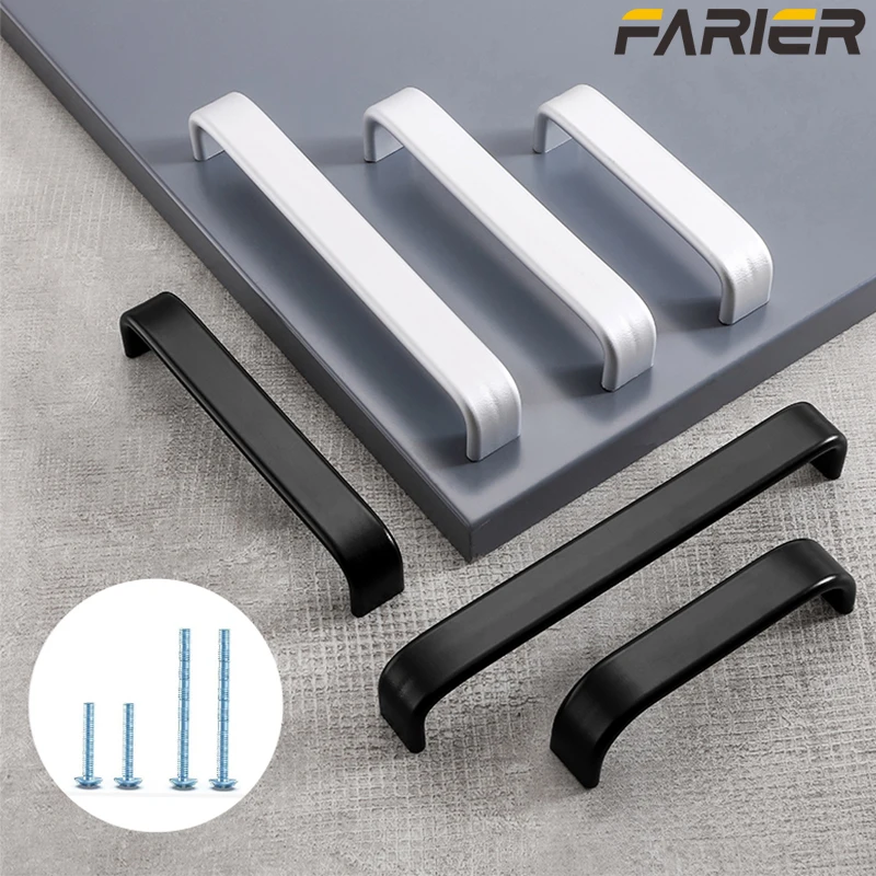 

Aluminium Alloy U type Black Cabinet Knobs Kitchen Cabinet Handles Drawer Knobs Pulls Black Furniture Handle Cabinet Hardware