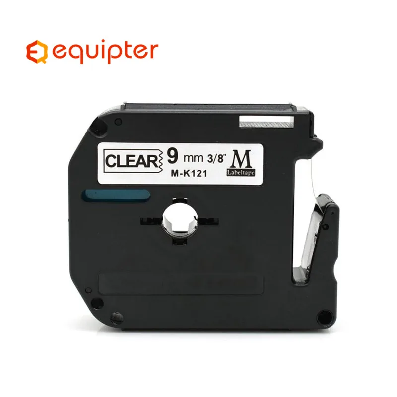 

MK121 9mm*8m mk-121 Black on clear Label Tapes Compatible for Brother p-touch Label Printer ribbon M-K121 MK-121 mk121 MK121