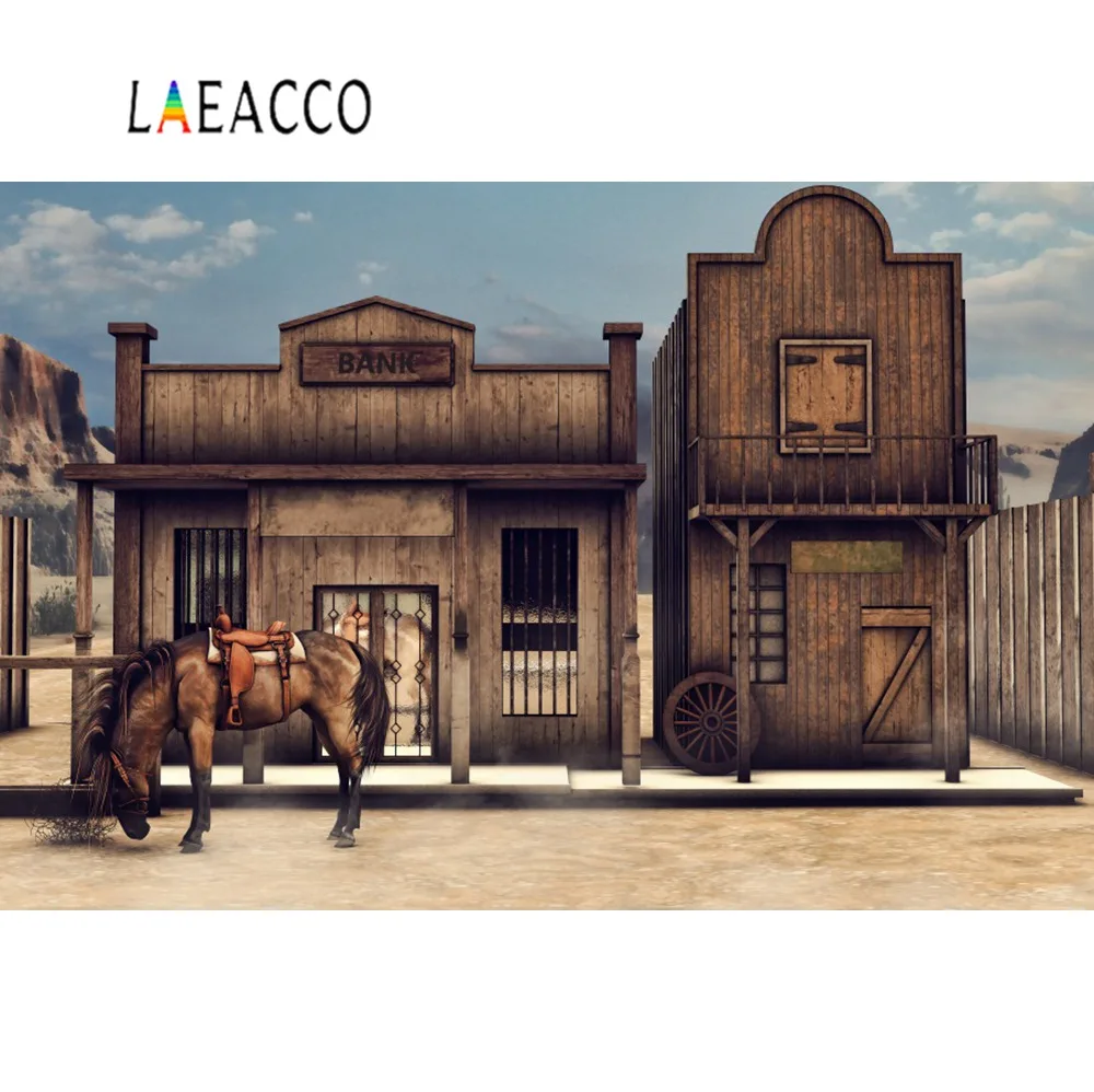 Laeacco фотофоны West Cowboy США старый салон вечерние фоны с рисунком для фотостудии|Фон