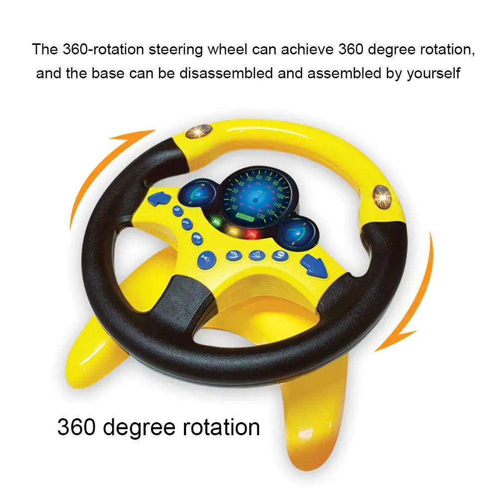 

Kids Steering Wheel With Light Children Musical Learning Toy Baby Driving Wheel Funny Kids Toy With Various Driving Sounds