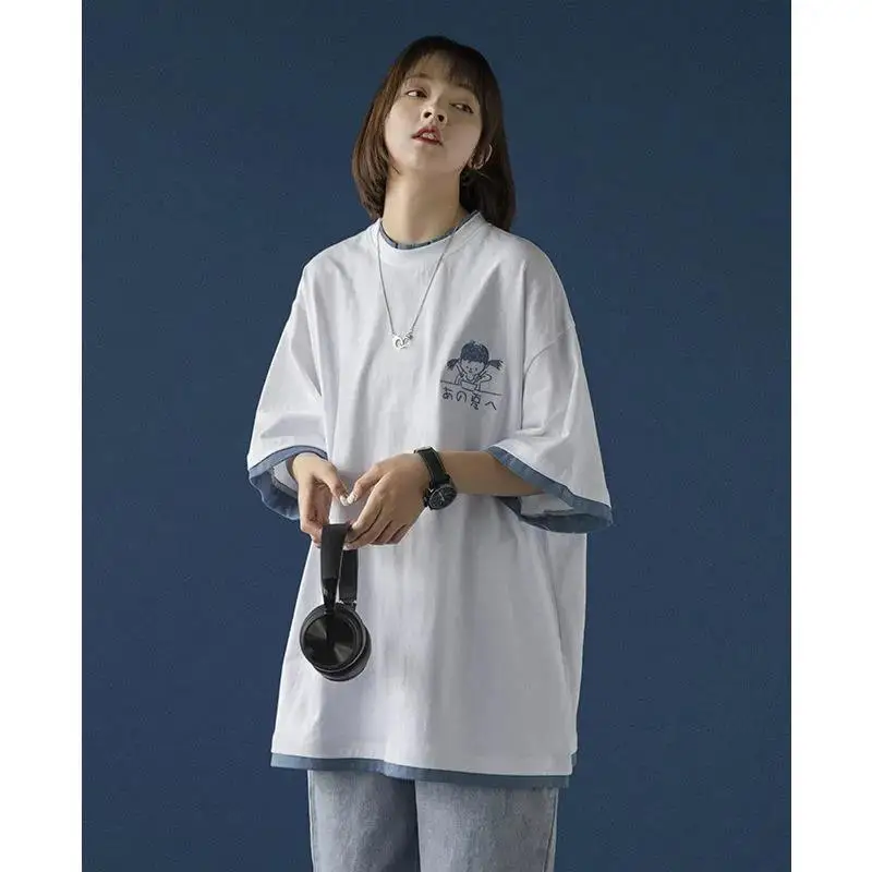 White short sleeve T-shirt women's 2021 new summer dress