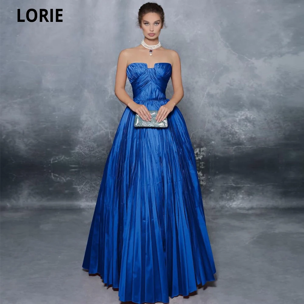 

LORIE Long Taffeta Blue Evening Party Dress Off Shoulder Beach Prom Gowns Celebrity Dresses 2022 Vestidos Elegantes Para Mujer