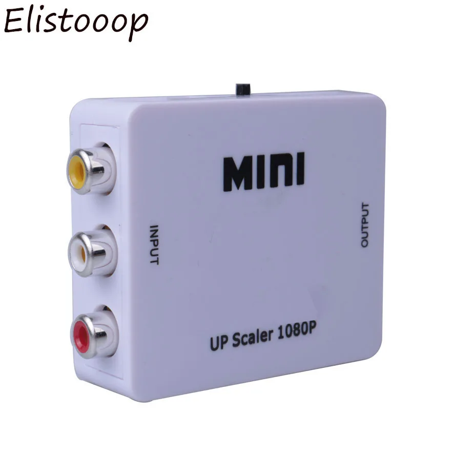 Мини RCA AV CVBS к HDMI-совместимый преобразователь видеоадаптер для HD ТВ ПК DVD Xbox