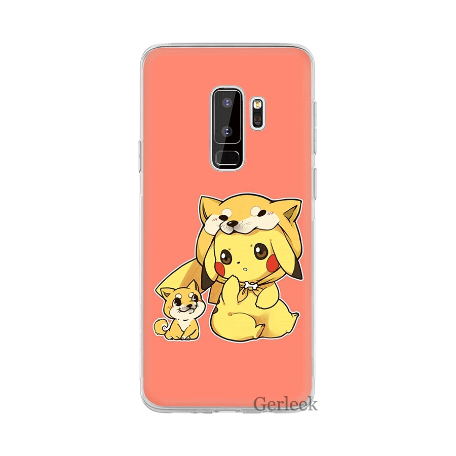 Чехол для телефона для samsung Galaxy M10 M20 M30 M40 S6 S7 край S8 S9 S10 S10e Plus Note 8 9 S3 S4 S5 твёрдая обложка с рисунком Пикачу - Цвет: H12