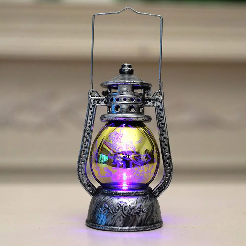 Винтаж масляная лампа Хэллоуин декоративное освещение Опора Тыква фонарик