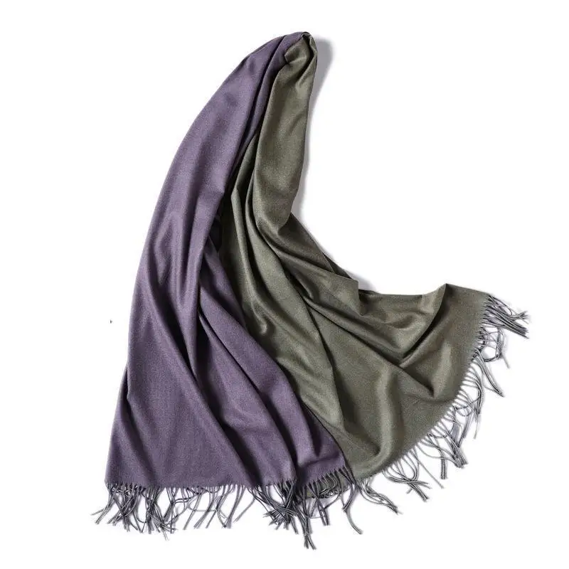 Брендовый зимний кашемировый шарф для женщин толстые теплые шали Женские