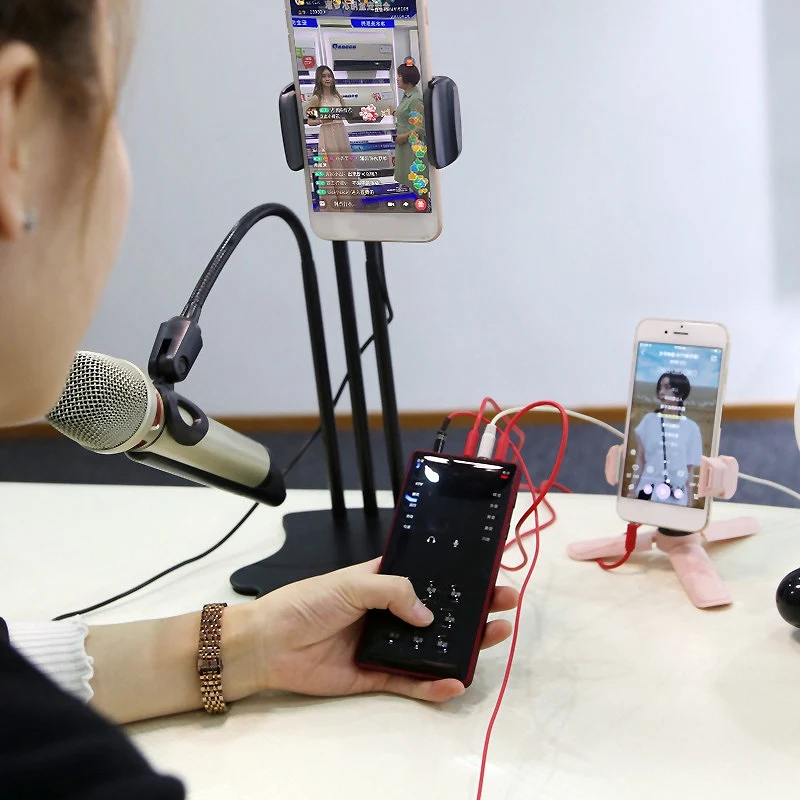 

RK-C21 Mobile Phone Sound Card Dual Phone Sound Card Mobile Computer Live Broadcast K Song Sound Card Anchor Sing It