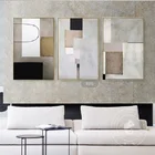 Простая Настенная картина для гостиной, домашнее украшение, Современная Геометрическая абстрактная живопись, плакат на холсте В индустриальном стиле