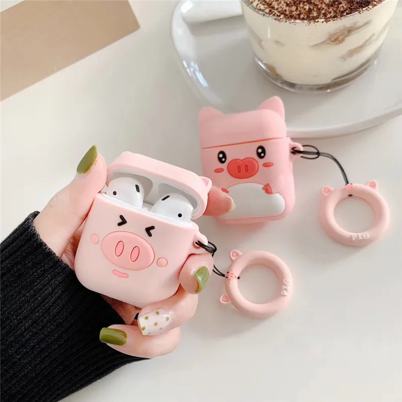 Чехол для AirPods 3D милый забавный мультяшный чехол наушников Apple Airpods 2 аксессуары