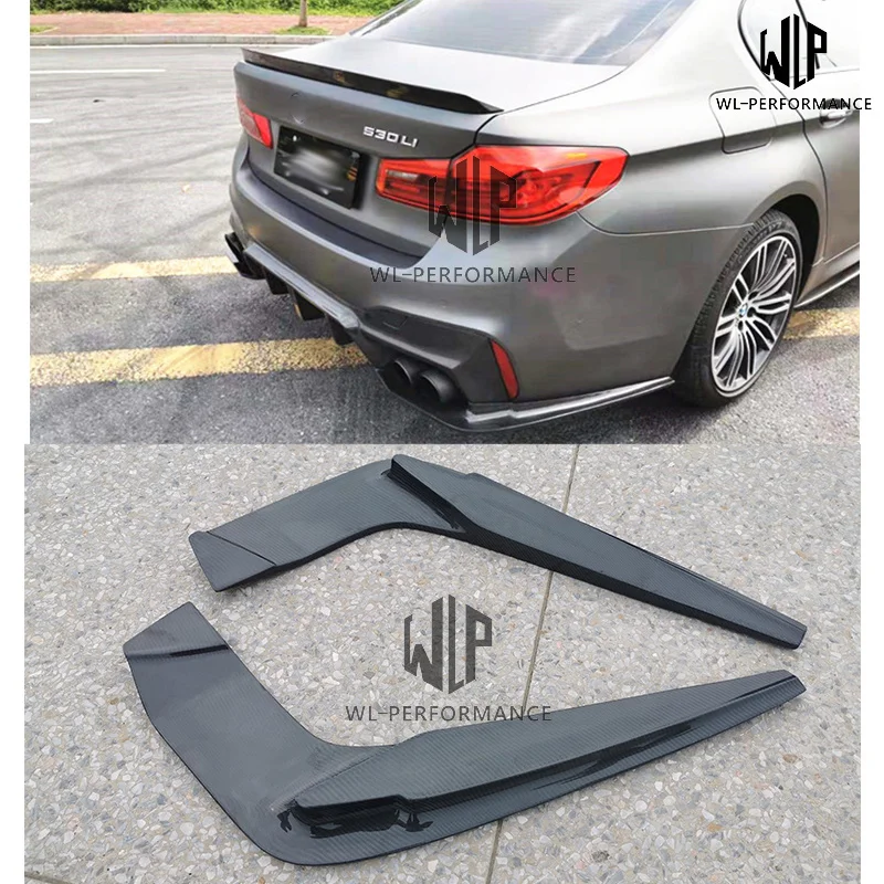 High Quality Carbon Fiber Rear Diffuser Lip Side Splitters for Bmw G30 G38 Mt M5 Style F90 3D Style Car Body Kit 2018 2019