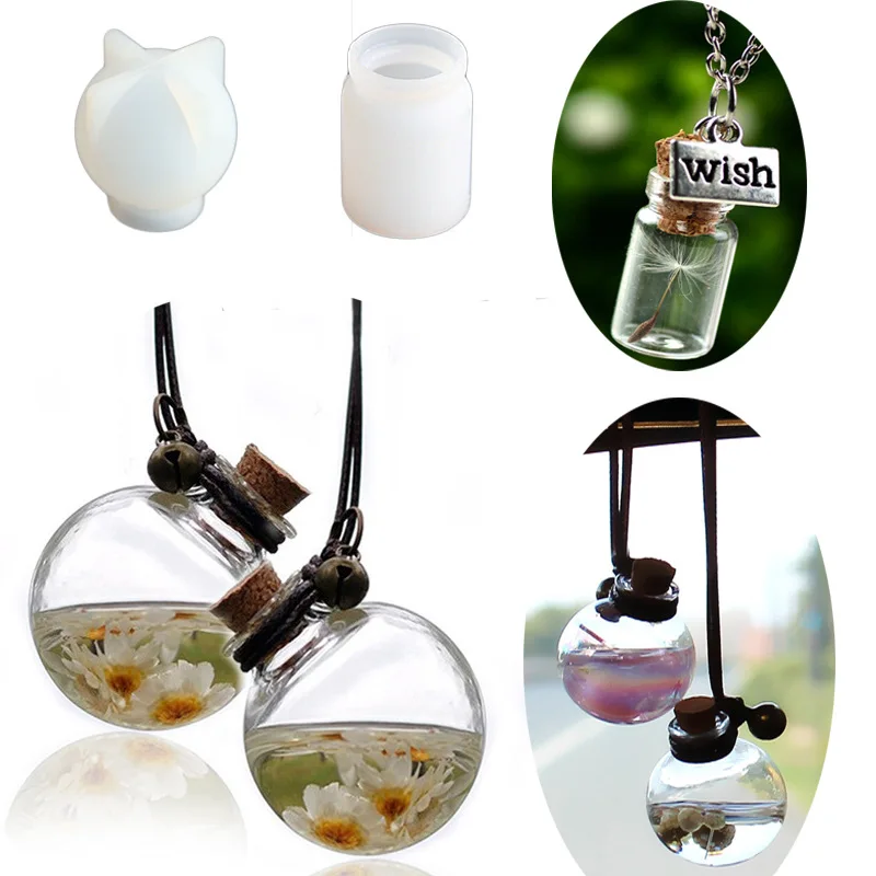 

Jewelry Tool Making Mould Small Bottle Epoxy Molds Drifting Bottle Micro Landscape DIY Dry Flower Pendant Stereo Bottle Mold