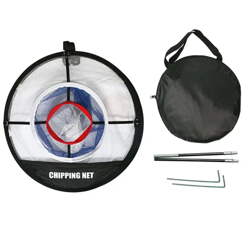 

New Portable Golf Training Pitching Chipping Cages Net Hitting Aid Practice Net Mats