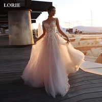 lorie beach wedding dresses 2019 a line lace princess bride dresses with romantic buttons wedding gowns vestidos de novia
