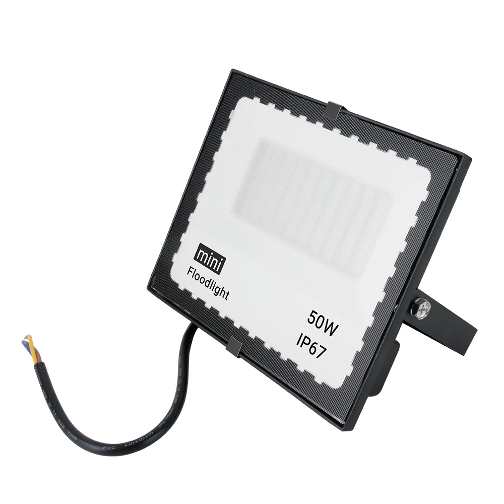 

BORUiT 85-265V LED FloodLight 50W Reflector 100 LEDs Flood Light Waterproof IP67 Spotlight Wall Outdoor Lighting Cold White