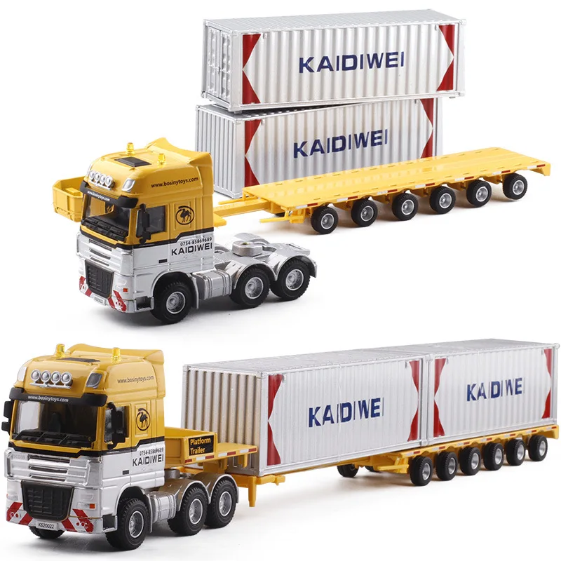 

1/50 Alloy Metal Heavy Truck Flat Transport Vehicle Container Model Toy Gift