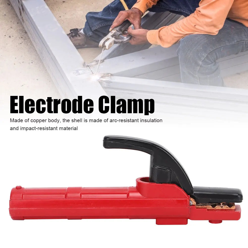 

Electrode Clamp Copper Insulated Handle Welding Rod Holder Welder Repairing Tool