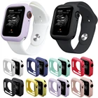 Силиконовый чехол для Apple Watch 3 2 1 42 мм 38 мм для iWatch 4 5 6 SE 40 мм 44 мм, чехол для часов, защита экрана, Мягкий бампер