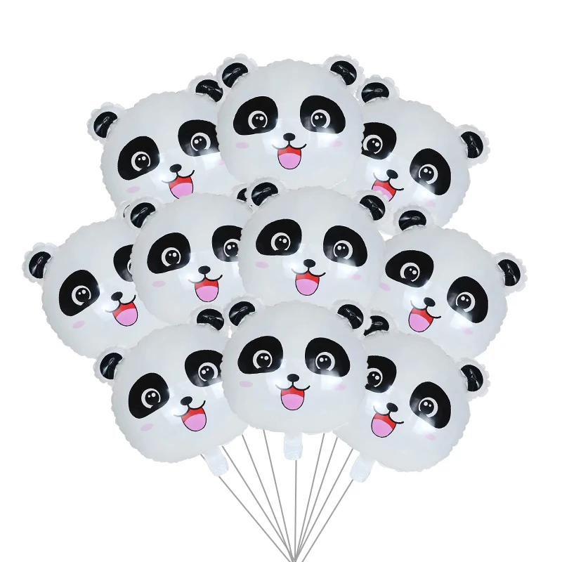 10 шт. милый воздушный шар с пандой надувные шары из алюминиевой фольги головой