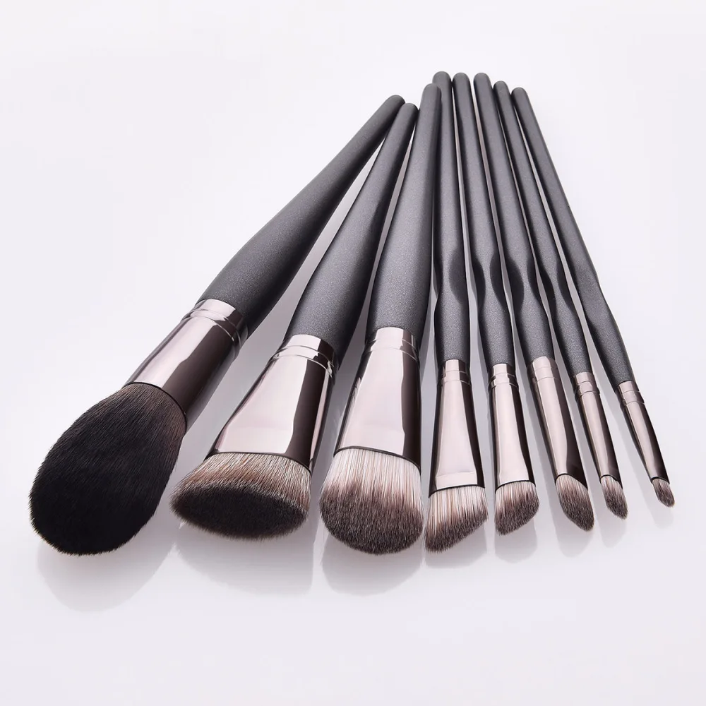 

8pcs Wooden Handle Nylon Bristles Makeup Brush Cosmetics Powder Blush Brush Kit for Woman (T-08-078)