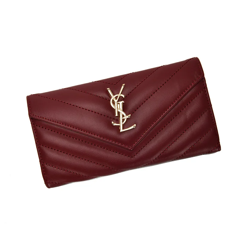 

Women's wallet long small fragrance Lingge card bag 2020 new European and American fashion zipper mobile phone change clutch bag