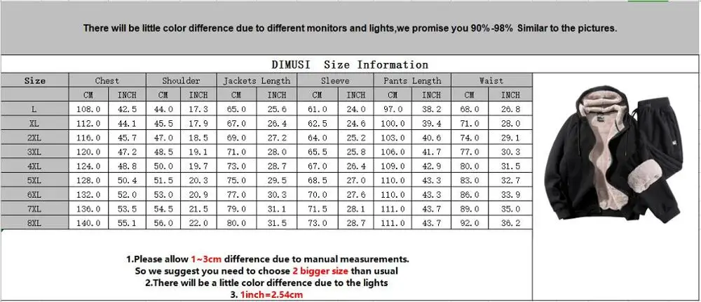 

DIMUSI Men Sweat Sets Winter Fleece Warm Sporting Suit Sweatshirt +Sweatpants Mens Clothing 2 Pieces Sets Slim Tracksuit Hoodies