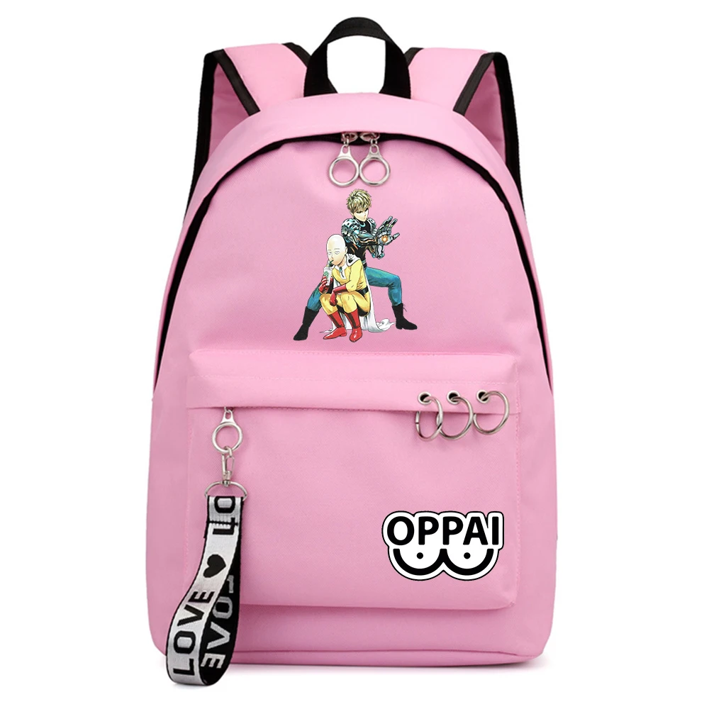 

Anime One Punch Man Canvas Rucksack Shoulders Fashion Zipper Packsack Boys Girls Backpack Laptop Bag Student Bookbag Gift