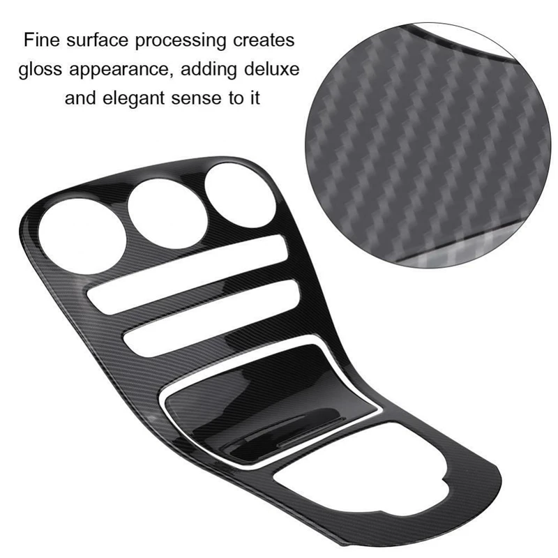 

Abs Center Console Panel Decoration Cover Trim 2Pcs For Mercedes Benz C Class W205/Glc X253 Carbon Fiber Color