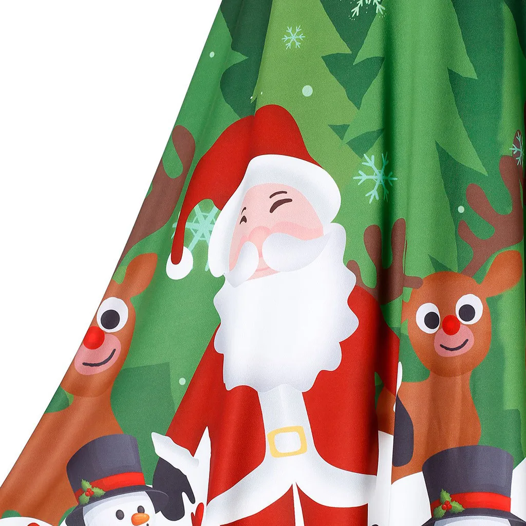 Женское платье в рождественском стиле повседневное свободное с милым воротником