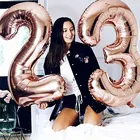 3240 дюйма розово-золотые шары из фольги в виде цифр Большие Гелиевые Шары с цифрами Свадебные украшения День рождения поставки детского дня рождения