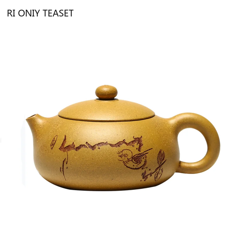 

200ml Classic Yixing Purple Clay Teapots Raw Ore Section Mud Flat Xishi Tea Pot Household Zisha Filter Beauty Kettle Teaware