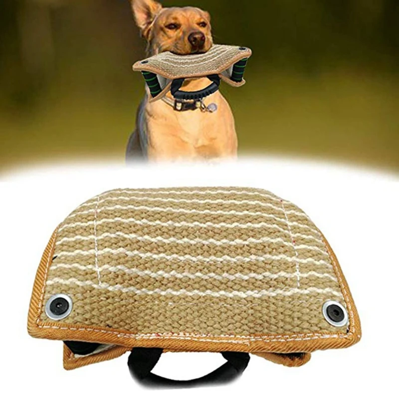 Precio Cojín Para Morder Con Mango Para Perros, Artículos De Entrenamiento Para Perros, Hecho De Cáñamo Grueso, Fuerte Y Firme, Duradero, Producto Para Mascotas Pequeñas/Medianas