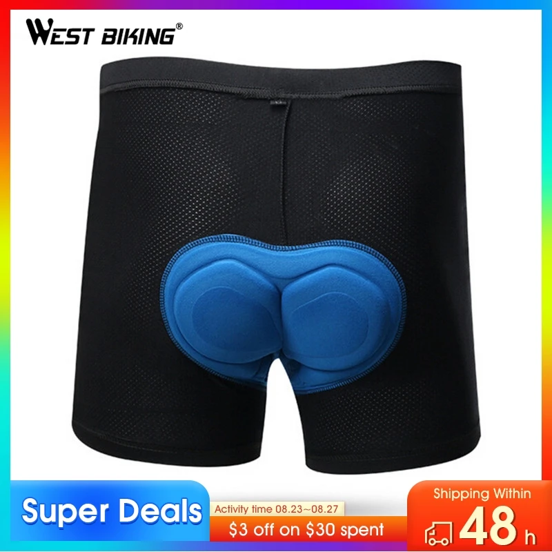 Мужское Велосипедное нижнее белье WEST BIKING велосипедные шорты с гелевыми 3D
