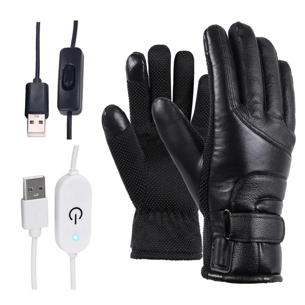 Heated gloves Куртки с электрическим подогревом, жилет, пуховое хлопковое пальто, USB, с электрическим подогревом, с капюшоном, зимние теплые жакеты, зимняя верхняя одежда - Цвет: Heated gloves