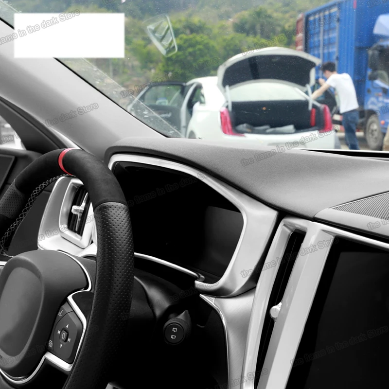 Рамка для приборной панели из АБС пластика и углеродного волокна volvo xc60 2017 2018 2019