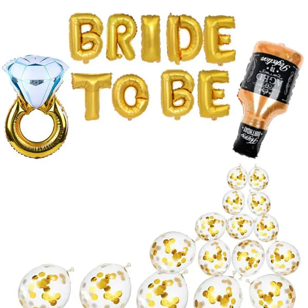 

Набор для невесты-набор вечерние вечеринки включает в себя кольцо с бриллиантами и шарик из фольги для невесты, воздушный шар из фольги в ви...