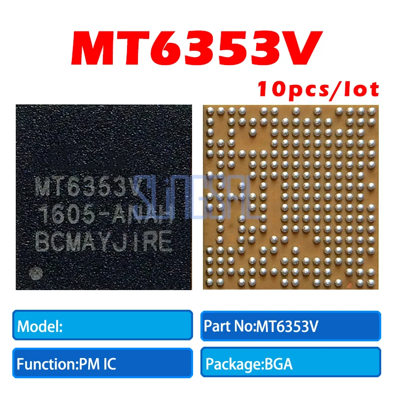 

10pcs/lot 100% Original MT6353V BGA MT6353 Power Supply PM IC chip PMIC