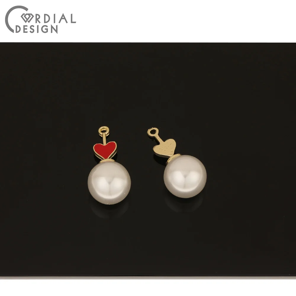 

Cordial Design 100Pcs 14*30MM Jewelry Accessories/Imitation Pearl/Heart Shape/DIY Charms/Jewelry Findings & Components/Pendants