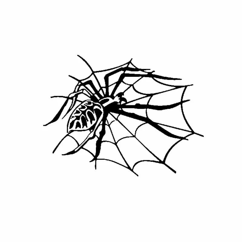 

Hot Sell Creative Car Sticker Spider Webs Halloween Car Stickers Vinyl Decal Black/Silver for Car Window 19CM*14.1CM