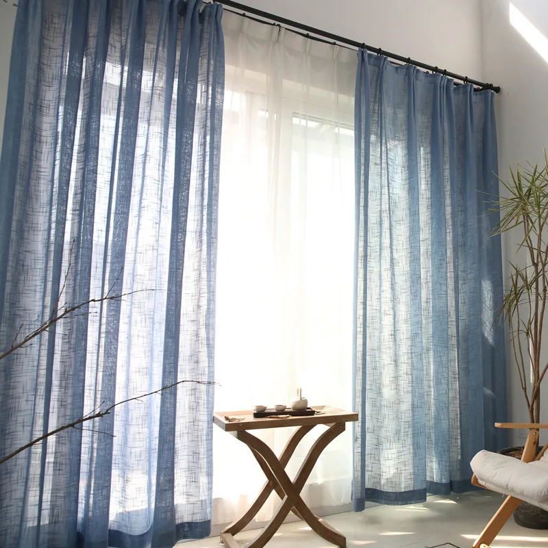 Крест из хлопка и льна тюлевые шторы занавески современные для Гостиная серый