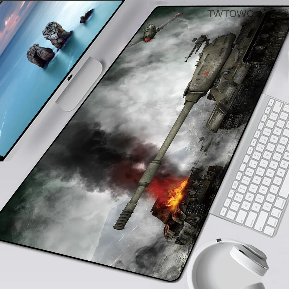 Большой игровой коврик для мыши World of Tanks с фиксируемыми краями размер XXL