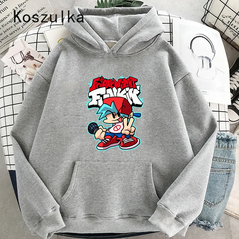 

Cartoon cute print hoodie Japanese street Harajuku sweatshirt autumn and winter loose fleece hoodie