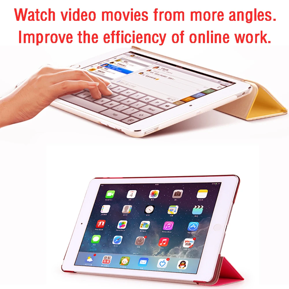 Ультратонкий Магнитный чехол для iPad 9,7, новинка, Air 1 2 A1822/A1893 A1474, умный чехол из искусственной кожи, Авто Режим сна/пробуждения