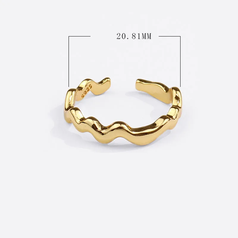 

Korean Style Open Cuff Rings For Women Simple Fashion Geometric Finger Ring Engagement Wedding Rings Adjustable Jewelry Gift